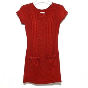 Pink Republic Sweater Stretch Dress Red w/ Pockets size Large